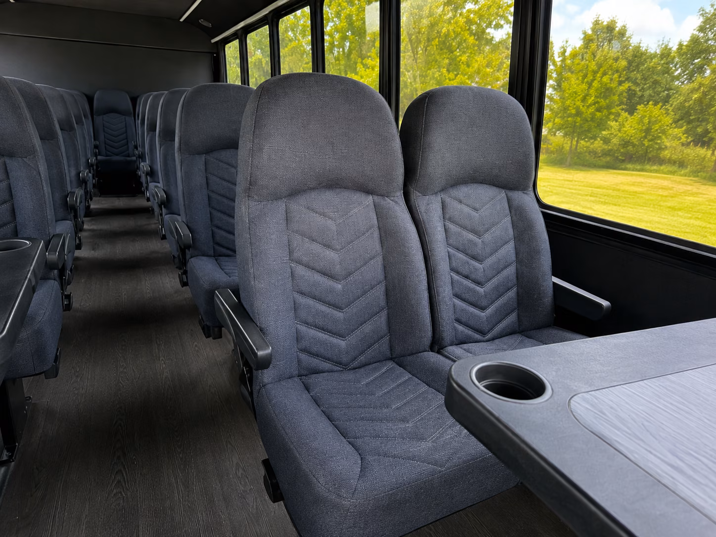 cambridge 18 passenger minibus interior