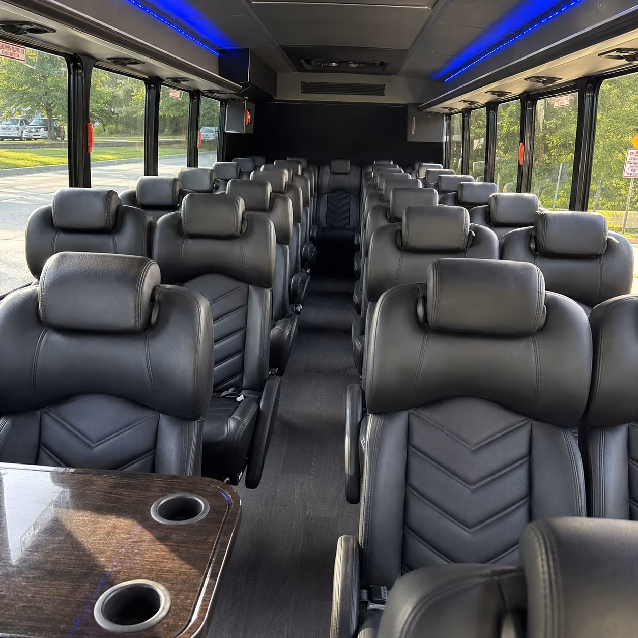 cambridge 25 passenger minibus inside