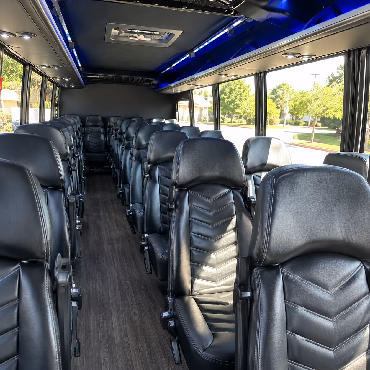 cambridge 28 passenger minibus interior