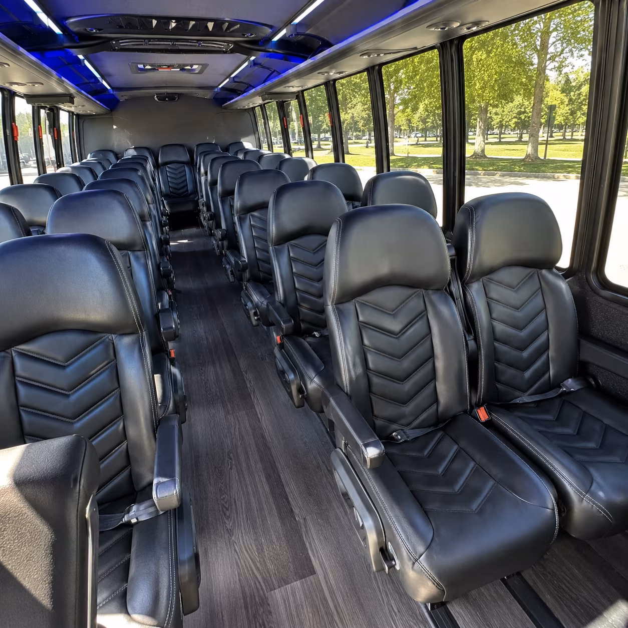 cambridge 35 passenger minibus inside