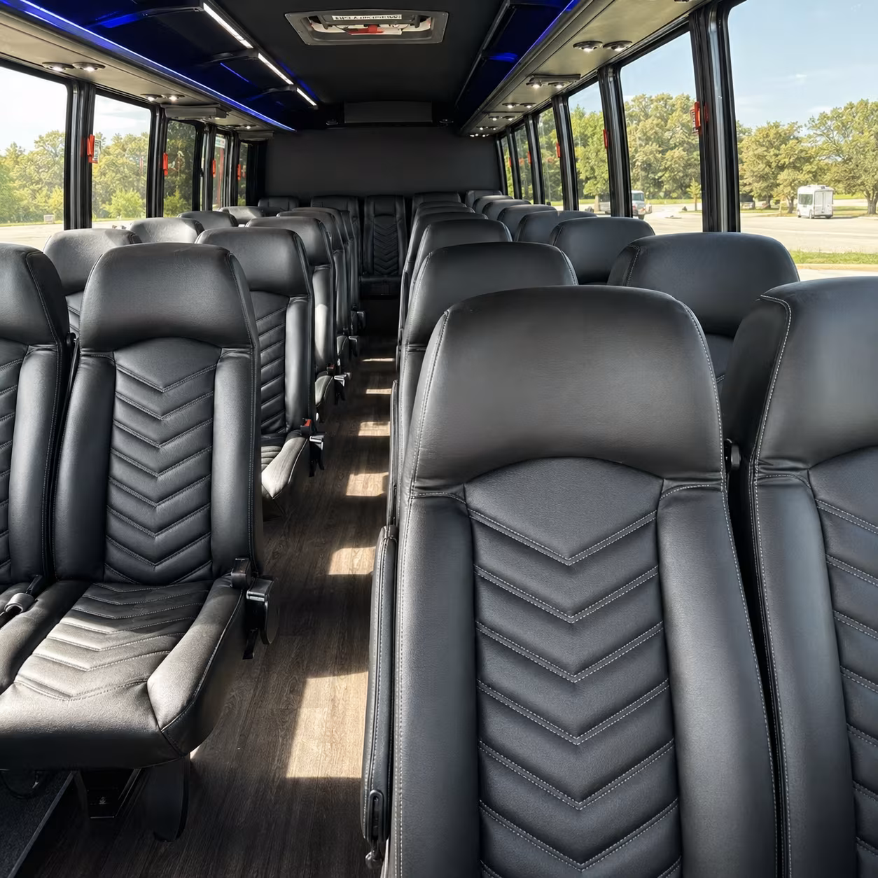cambridge 35 passenger minibus interior