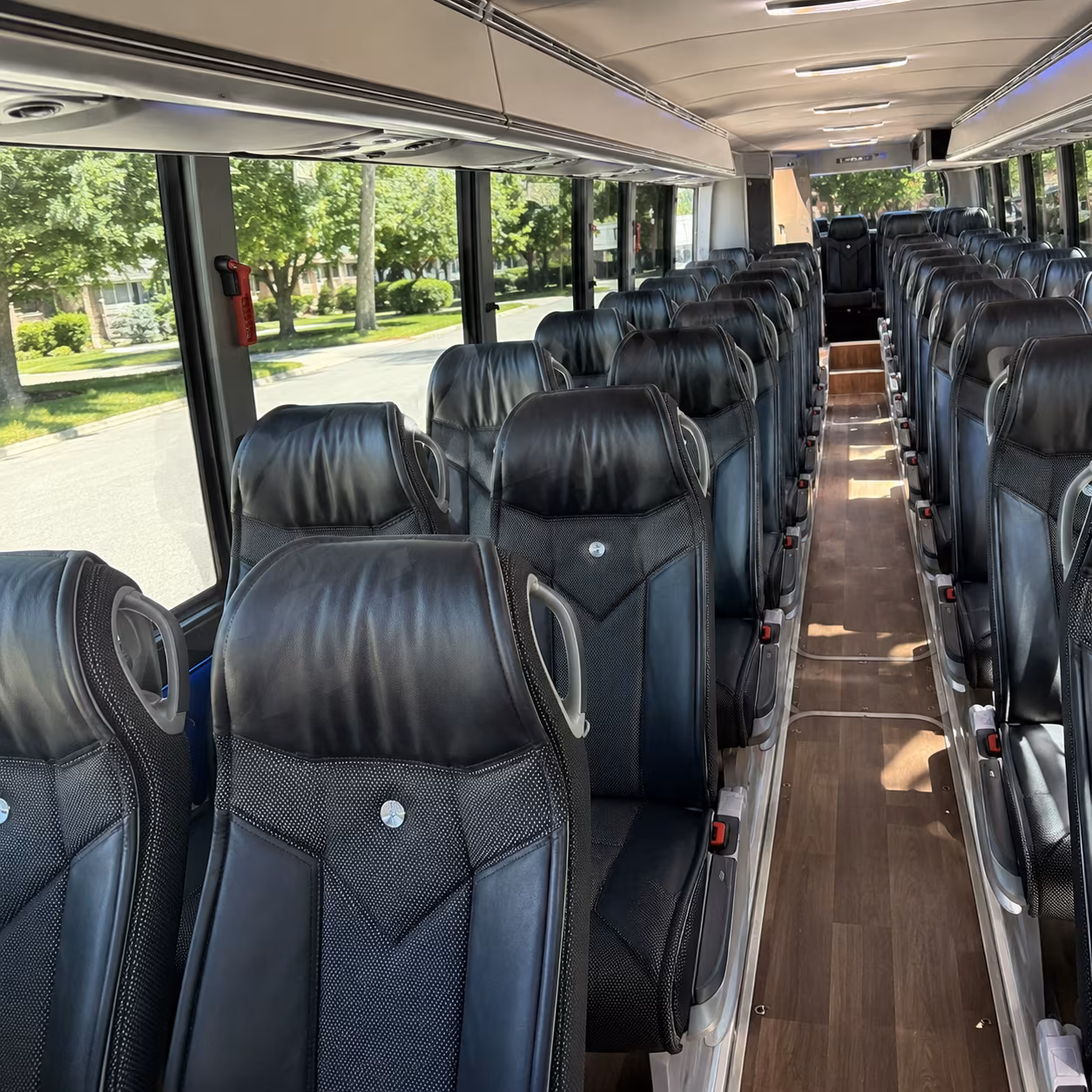 cambridge 40 passenger charter bus inside