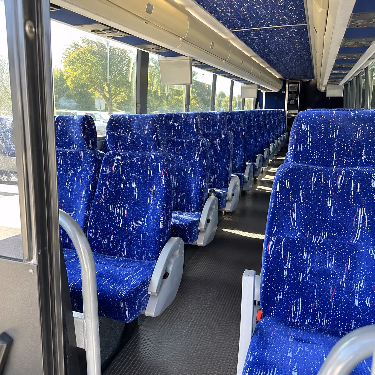cambridge 50 passenger charter bus inside