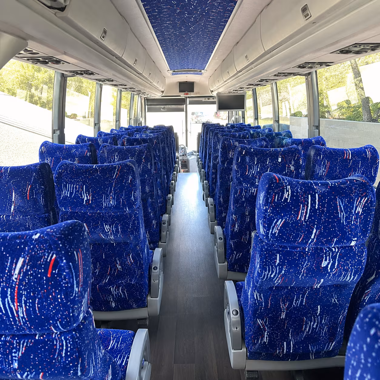 cambridge 50 passenger charter bus interior