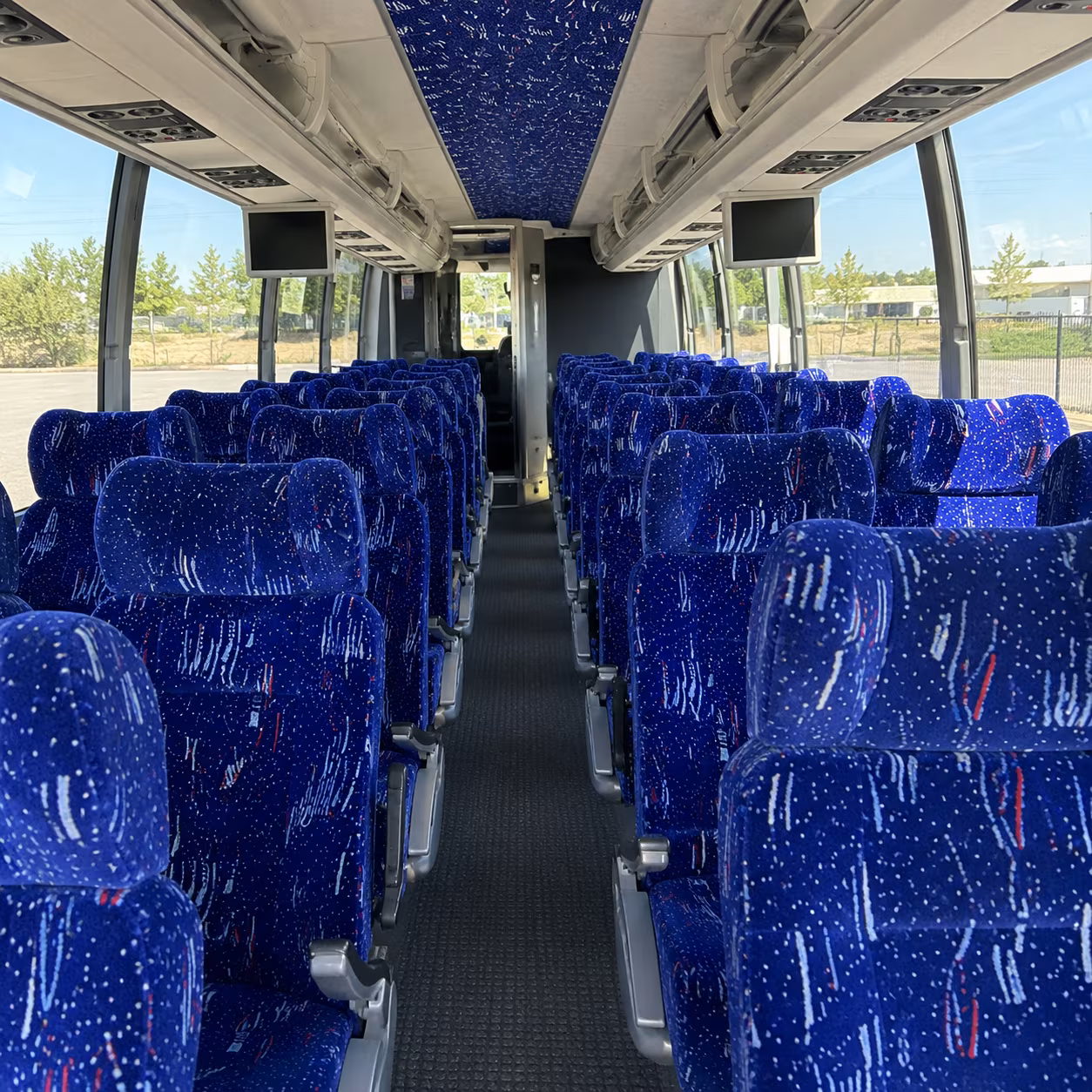 cambridge 54 passenger charter bus interior