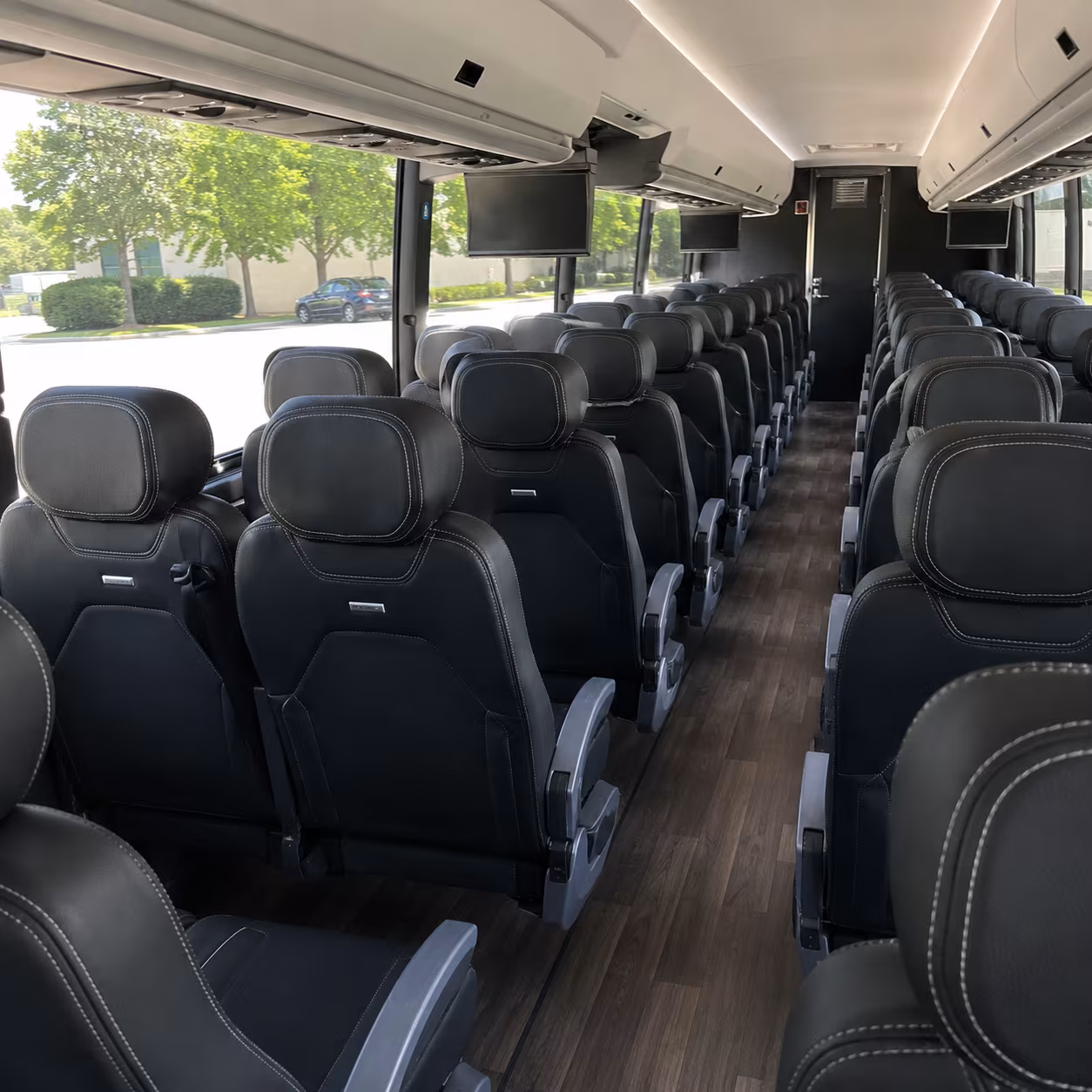 cambridge 56 passenger charter bus interior