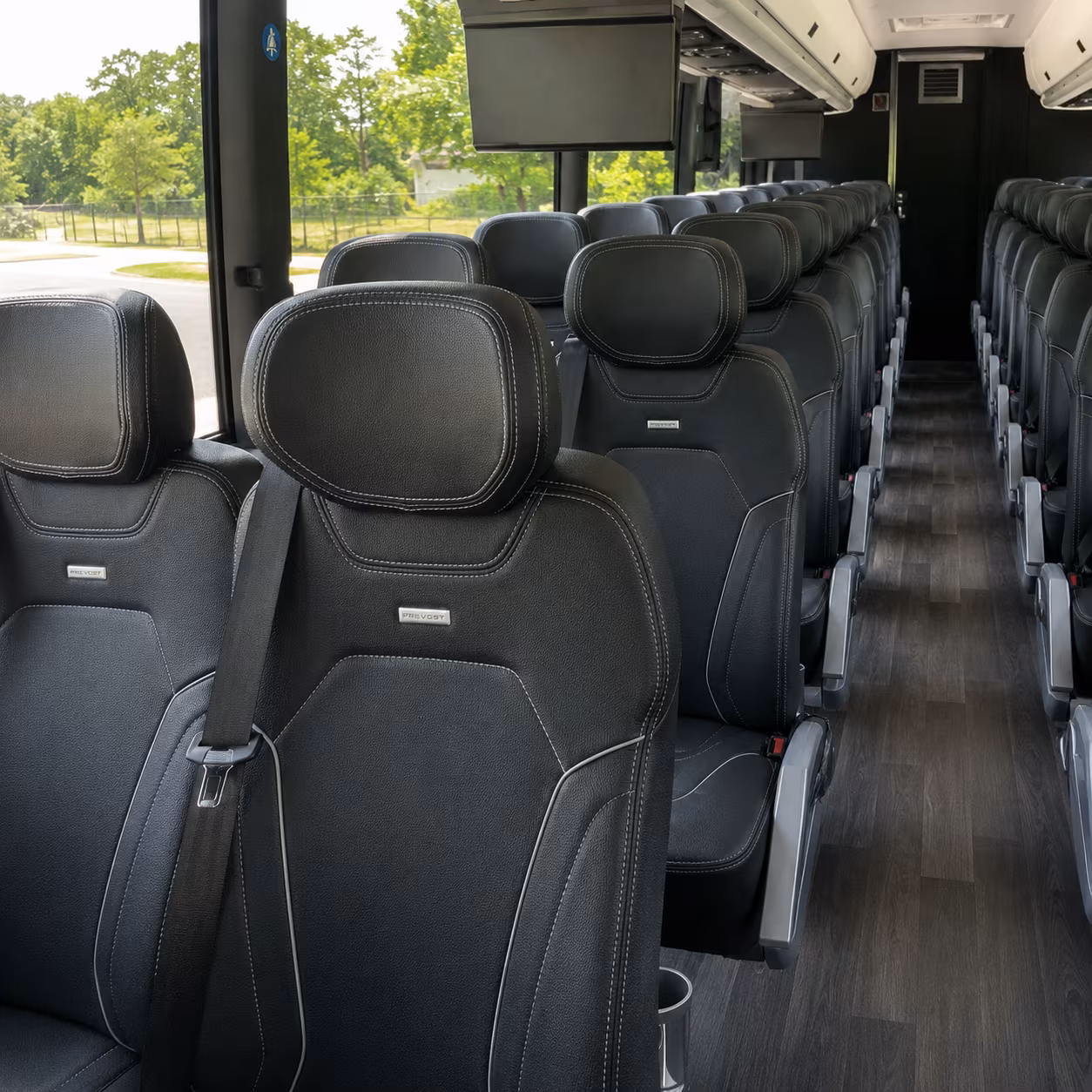 cambridge charter bus inside